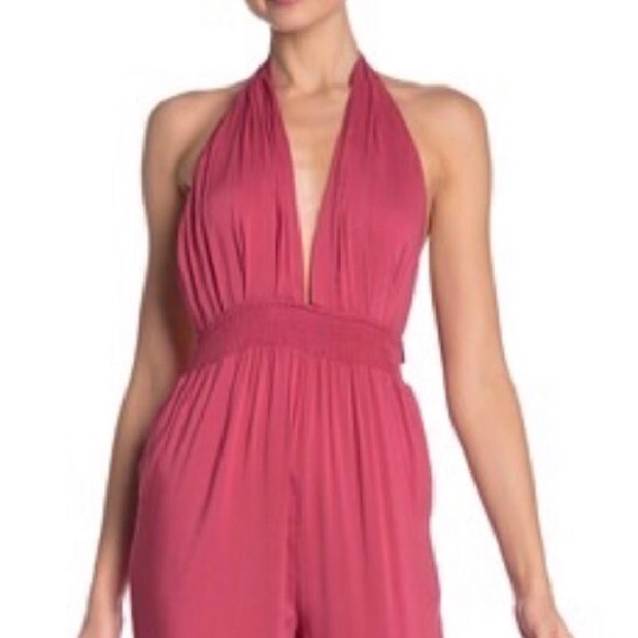MUSTARD SEED PINK HALTER JUMPSUIT - Picture 4 of 6